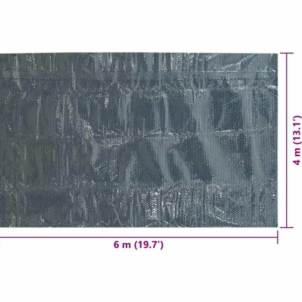 vidaXL Cubierta solar de piscina de PE flotante negro y azul 600x400cm Sale