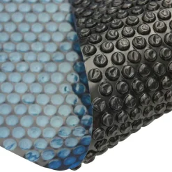 vidaXL Piscina Y Spa-Cubierta solar de piscina de PE flotante negro y azul 600x400cm