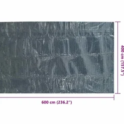 vidaXL Piscina Y Spa-Cubierta solar de piscina de PE flotante negro y azul 600x400cm