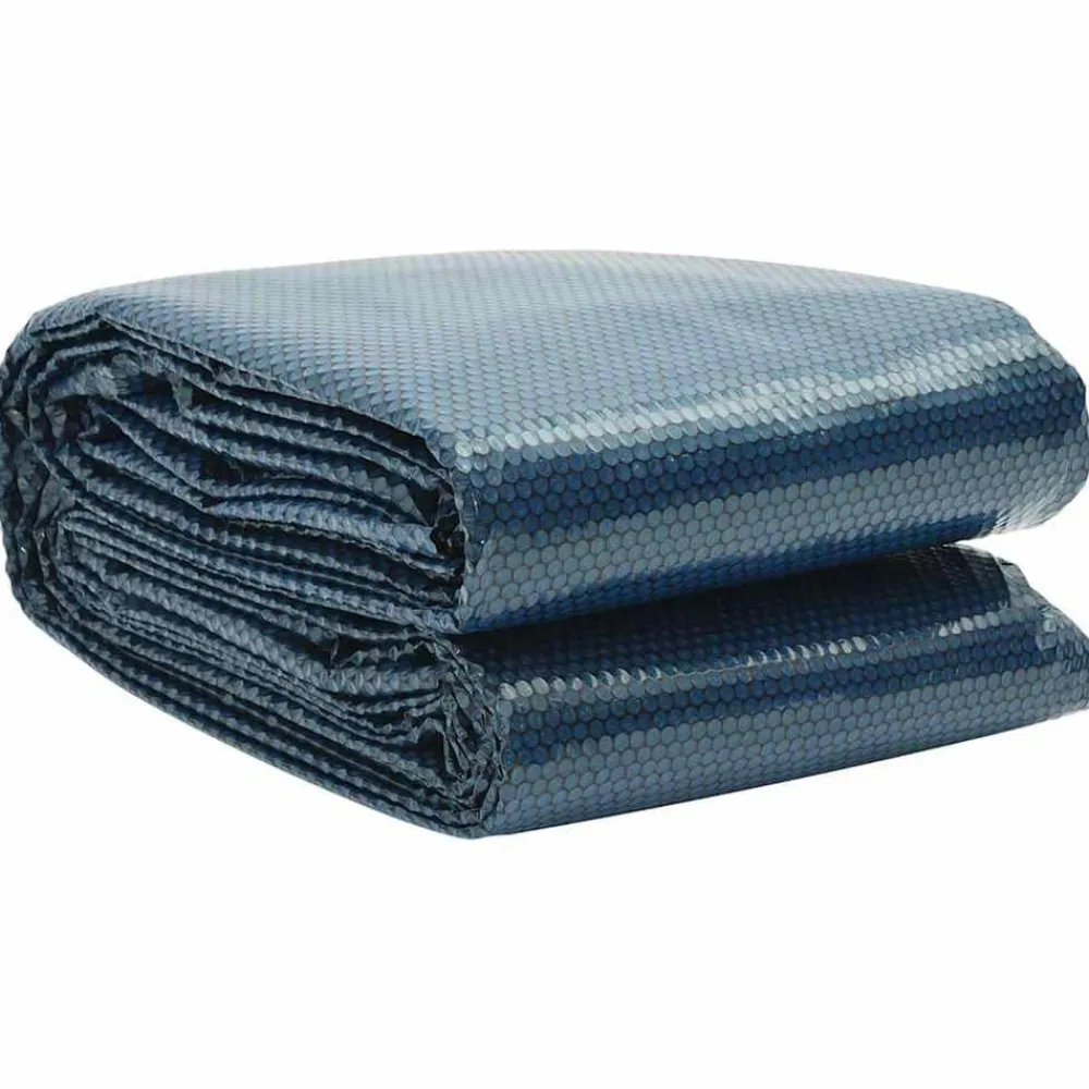 vidaXL Piscina Y Spa-Cubierta solar de piscina de PE flotante negro y azul 500x300cm