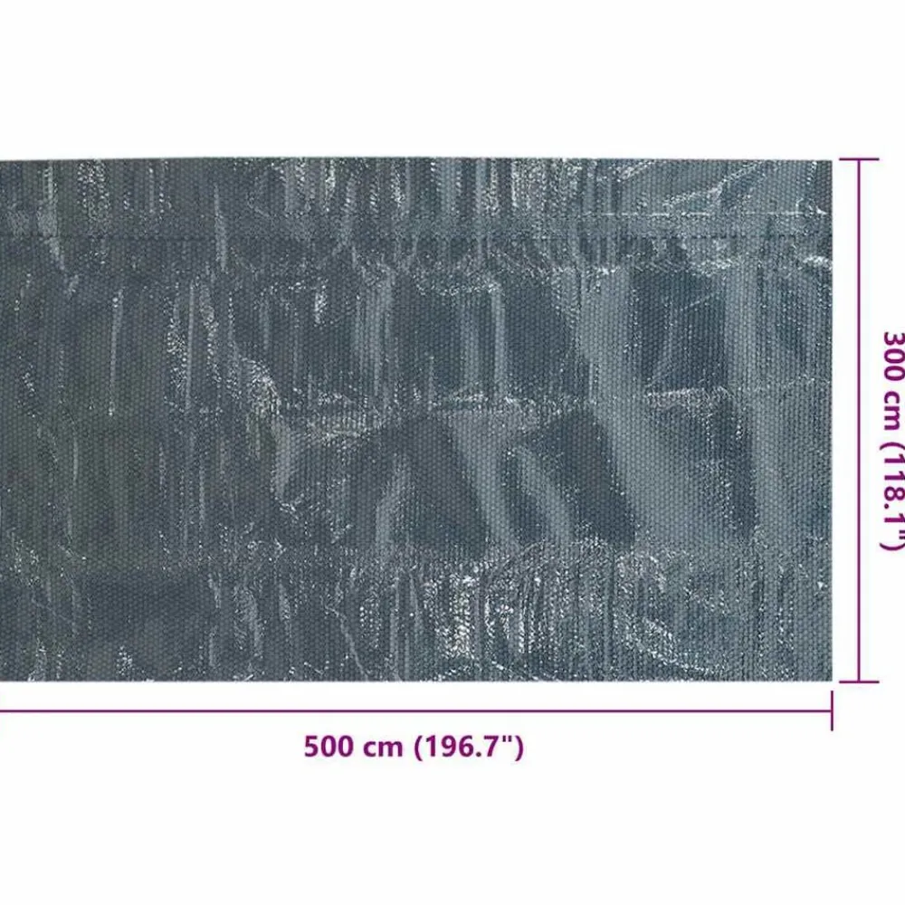 vidaXL Piscina Y Spa-Cubierta solar de piscina de PE flotante negro y azul 500x300cm