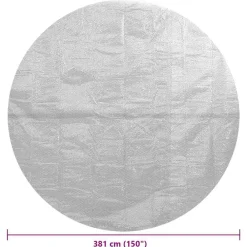 vidaXL Cubierta solar de piscina de PE flotante 381 cm Gris Hot