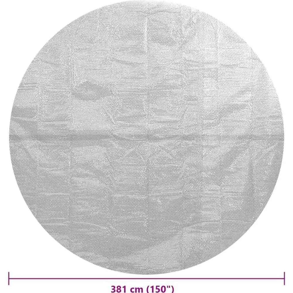 vidaXL Cubierta solar de piscina de PE flotante 381 cm Gris Hot
