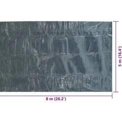 vidaXL Cubierta solar de piscina de PE flotante negro y azul 800x500cm Sale