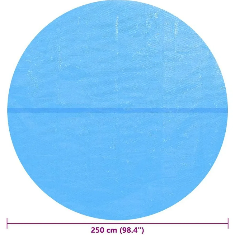 vidaXL Piscina Y Spa-Cubierta solar de piscina de PE redonda y flotante 250 cm