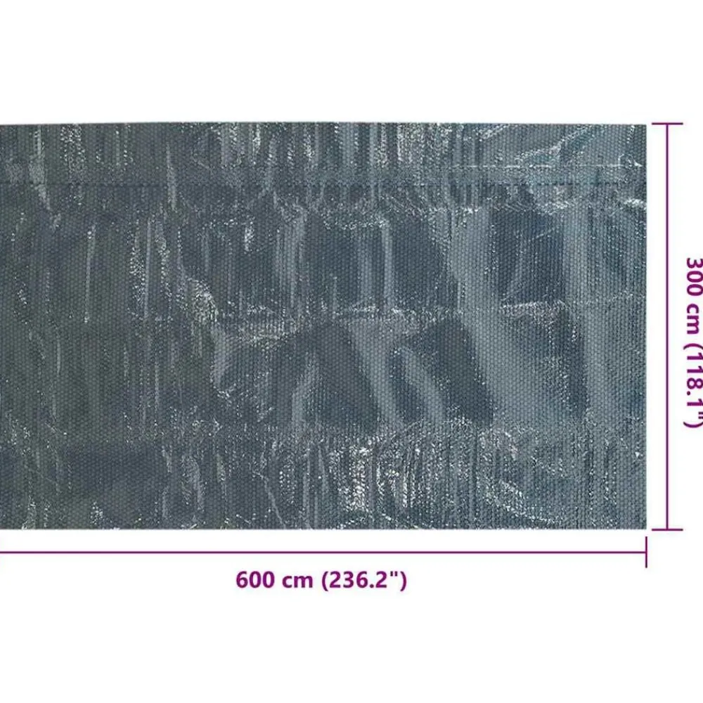 vidaXL Cubierta solar de piscina de PE flotante 600x300cm Negro y azul Hot
