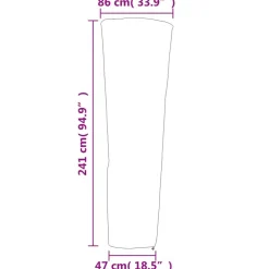 vidaXL Cubiertas calefactores torre 2 uds tela Oxford 420D 86x47x241cm Best