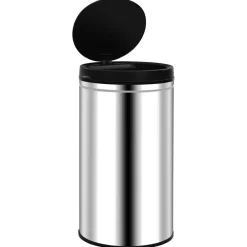 vidaXL Cubo de basura con sensor automático 60 L acero inoxidable Plateado Online