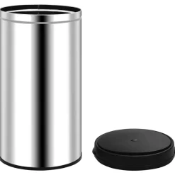 vidaXL Cubo de basura con sensor automático 60 L acero inoxidable Plateado Online