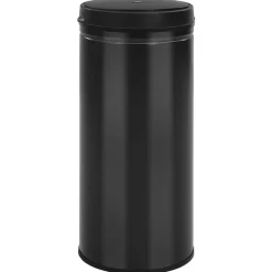 vidaXL Cubo de basura con sensor automático 80L acero al carbono Negro Sale
