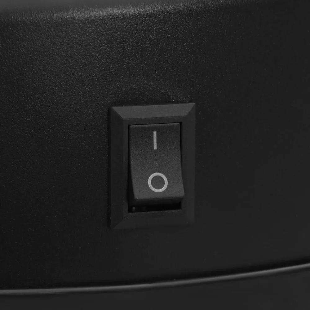 vidaXL Cubo de basura con sensor automático 30L acero al carbono Negro Discount