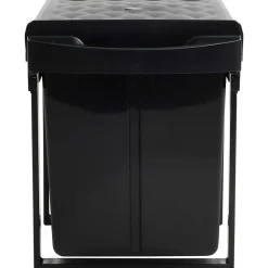 vidaXL Productos Del Hogar-Cubo de basura de cocina extraíble reciclaje cierre suave 48 L