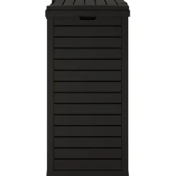 vidaXL Cubo de basura de exterior polipropileno 41x41x86 cm Negro