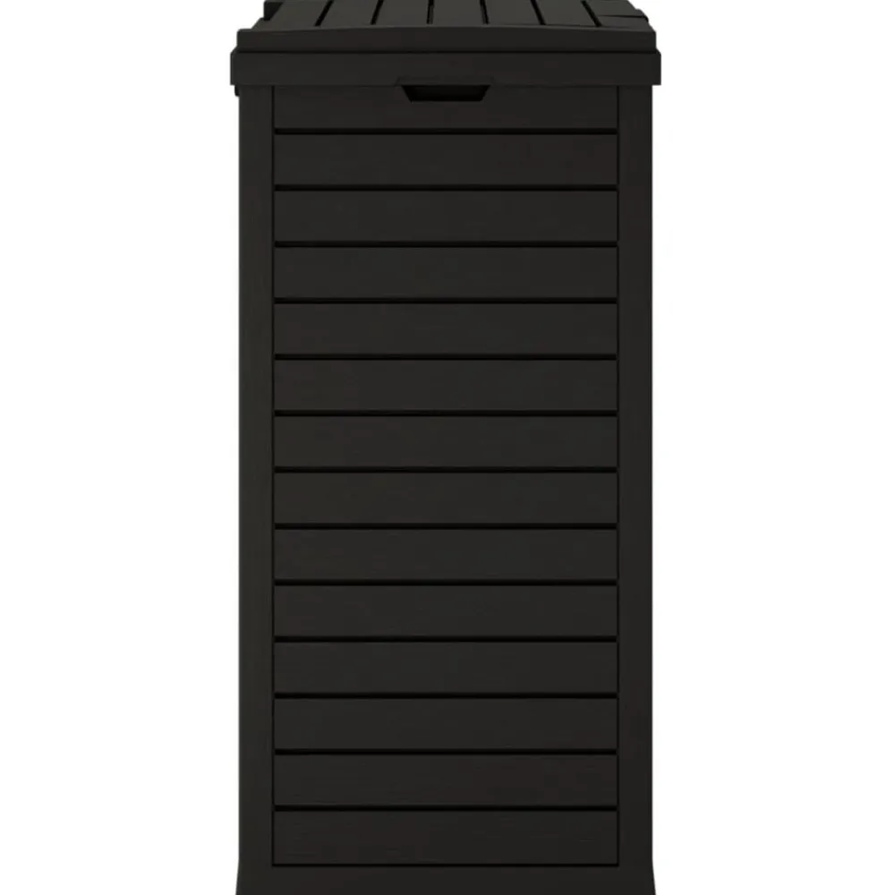 vidaXL Cubo de basura de exterior polipropileno 41x41x86 cm Negro