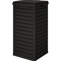 vidaXL Cubo de basura de exterior polipropileno 41x41x86 cm Negro