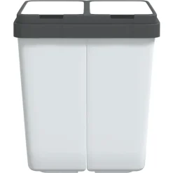 vidaXL Cubo de basura doble 2x25 L Blanco Hot