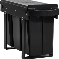vidaXL Cubo de basura extraíble en armario de cocina cierre suave 36 L Outlet