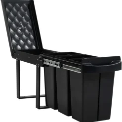 vidaXL Cubo de basura extraíble en armario de cocina cierre suave 36 L Outlet