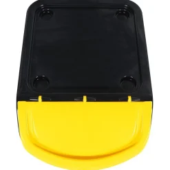 vidaXL Cubos de basura apilables con tapa 3 uds PP 78 L Negro Discount
