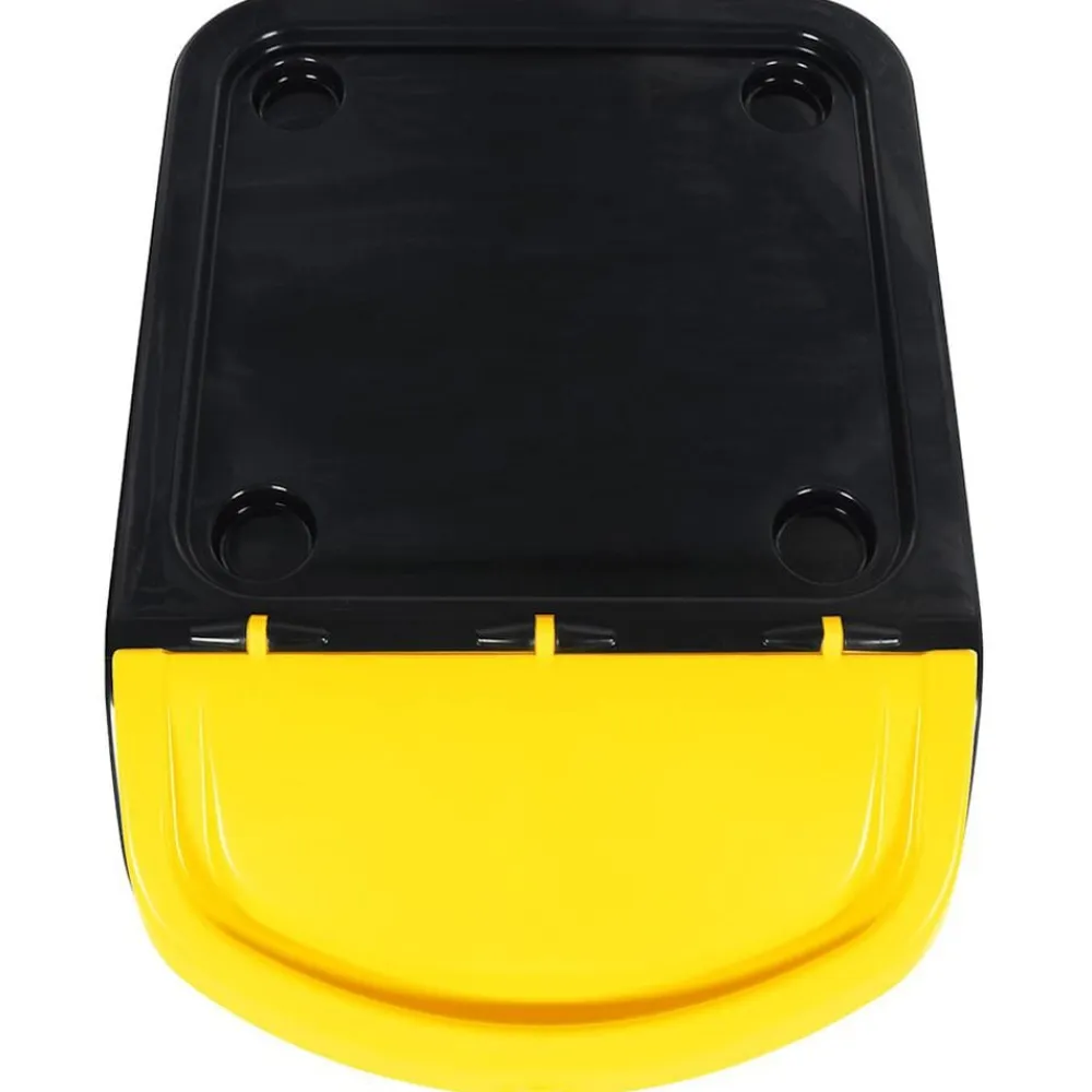 vidaXL Cubos de basura apilables con tapa 3 uds PP 78 L Negro Discount