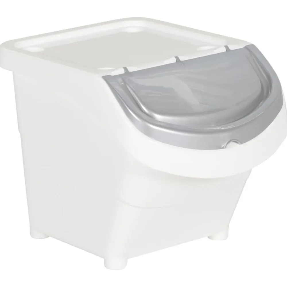 vidaXL Cubos de basura apilables con tapa 3 uds PP 78 L Blanco New