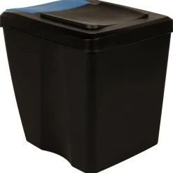 vidaXL Productos Del Hogar-Cubos de basura apilables 3 piezas gris 75 L