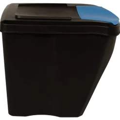 vidaXL Productos Del Hogar-Cubos de basura apilables 3 piezas gris 75 L