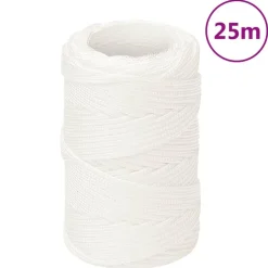 vidaXL Cuerda de barco polipropileno intenso 2 mm 25 m Blanco Sale