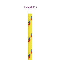 vidaXL Cuerda de barco polipropileno 2 mm 25 m Amarillo