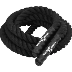 vidaXL Fitness Y Musculación-Cuerda de batalla negra 6 m 4,5 kg poliéster