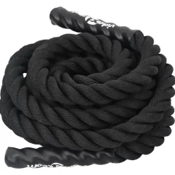 vidaXL Fitness Y Musculación-Cuerda de batalla negra 6 m 4,5 kg poliéster