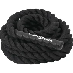vidaXL Fitness Y Musculación-Cuerda de batalla negra 6 m 4,5 kg poliéster