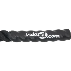 vidaXL Fitness Y Musculación-Cuerda de batalla negra 6 m 4,5 kg poliéster