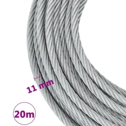 vidaXL Cuerda de cable 1600 kg 20 m Discount