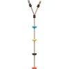 vidaXL Estructuras Para Juegos Al Aire Libre-Cuerda de escalada de discos para niños 4 peldaños multicolor