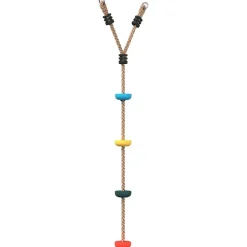 vidaXL Estructuras Para Juegos Al Aire Libre-Cuerda de escalada de discos para niños 4 peldaños multicolor