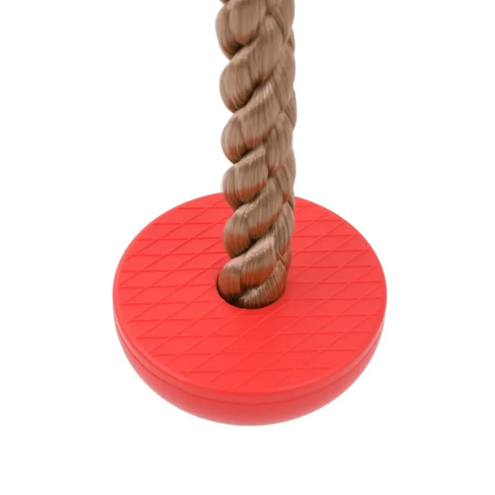 vidaXL Estructuras Para Juegos Al Aire Libre-Cuerda de escalada de discos para niños 4 peldaños multicolor