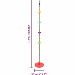 vidaXL Cuerda de Escalada Multicolor 30 x 30 x 200 cm Plástico Best