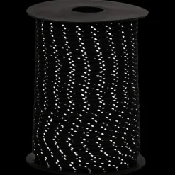 vidaXL Cuerda de vientos con tiras reflectantes y tensores 50 m 3 mm Negro Best