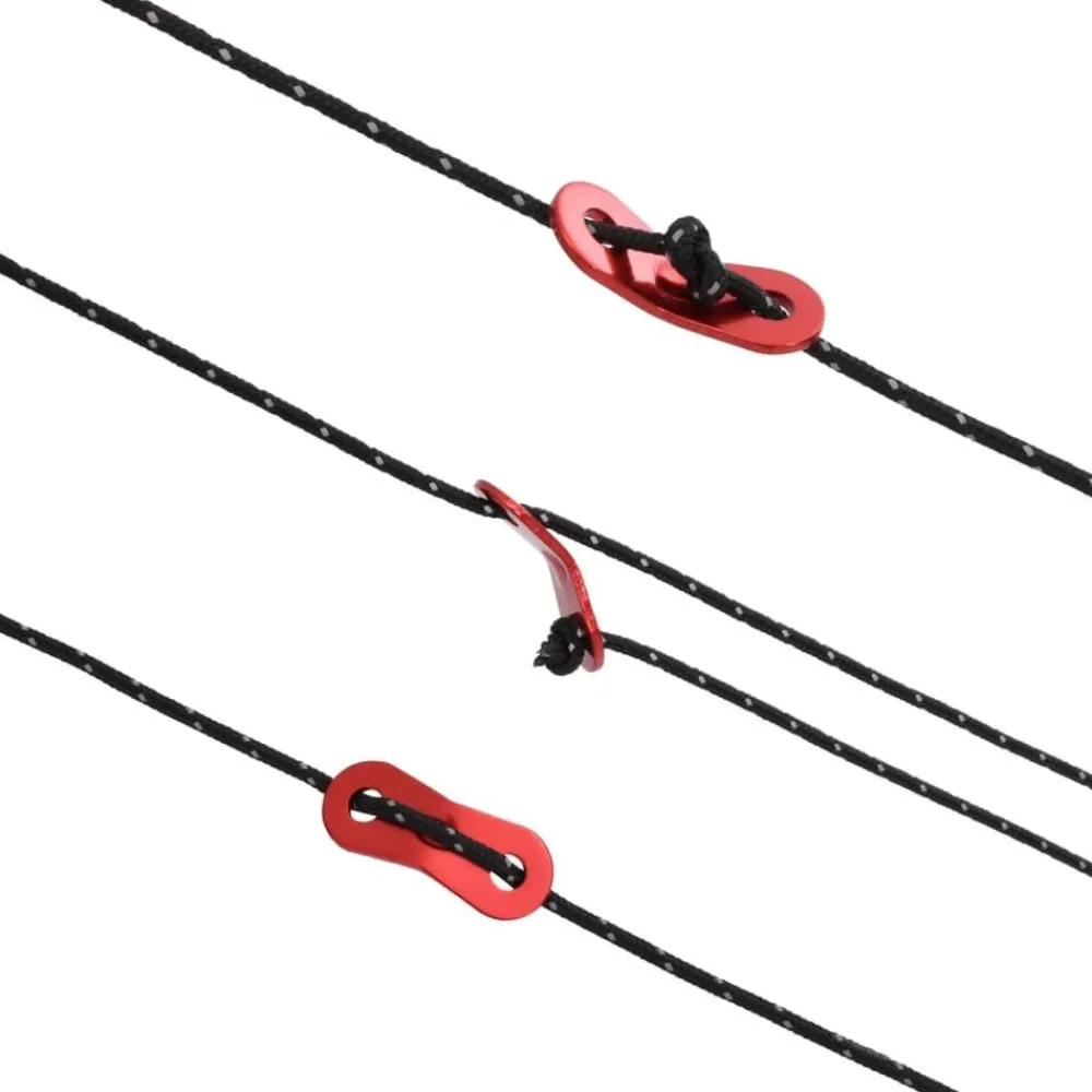 vidaXL Cuerda de vientos con tiras reflectantes y tensores 50 m 3 mm Negro Best