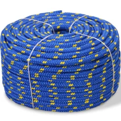 vidaXL Cuerda marina de polipropileno 6 mm 100 m Azul Clearance