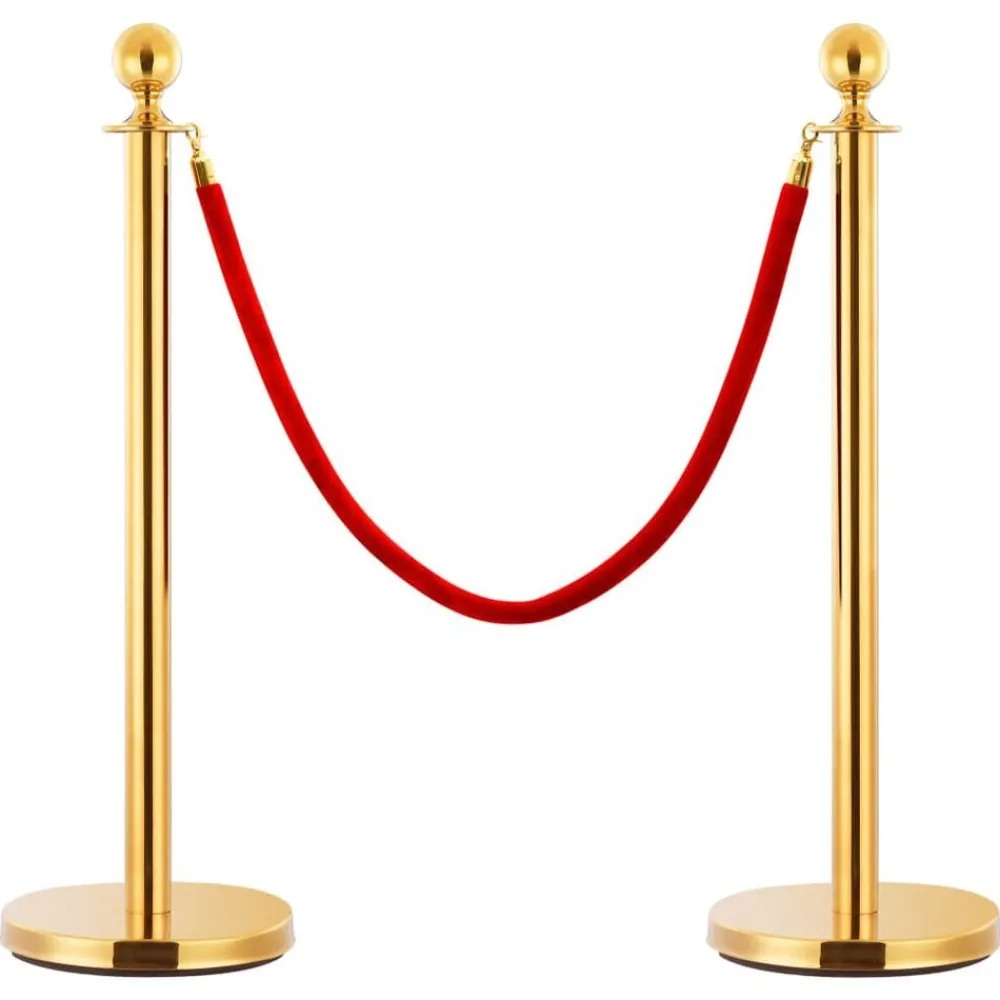 vidaXL Vallas De Jardín-Cuerda para poste de control de masas terciopelo rojo y