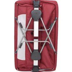 vidaXL Cuna con colchón tela de lino Rojo New