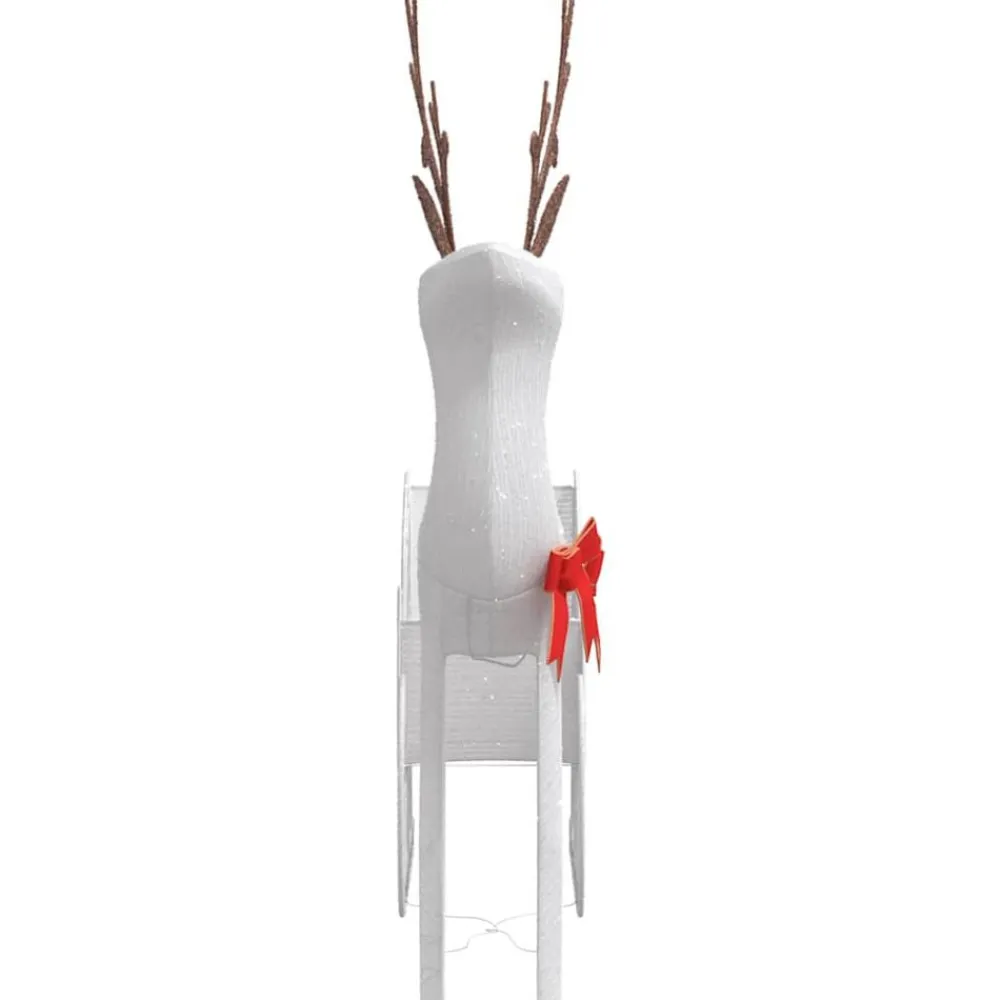 vidaXL Decoración navideña reno y trineo 100 LED blanco frío Blanco frío Online