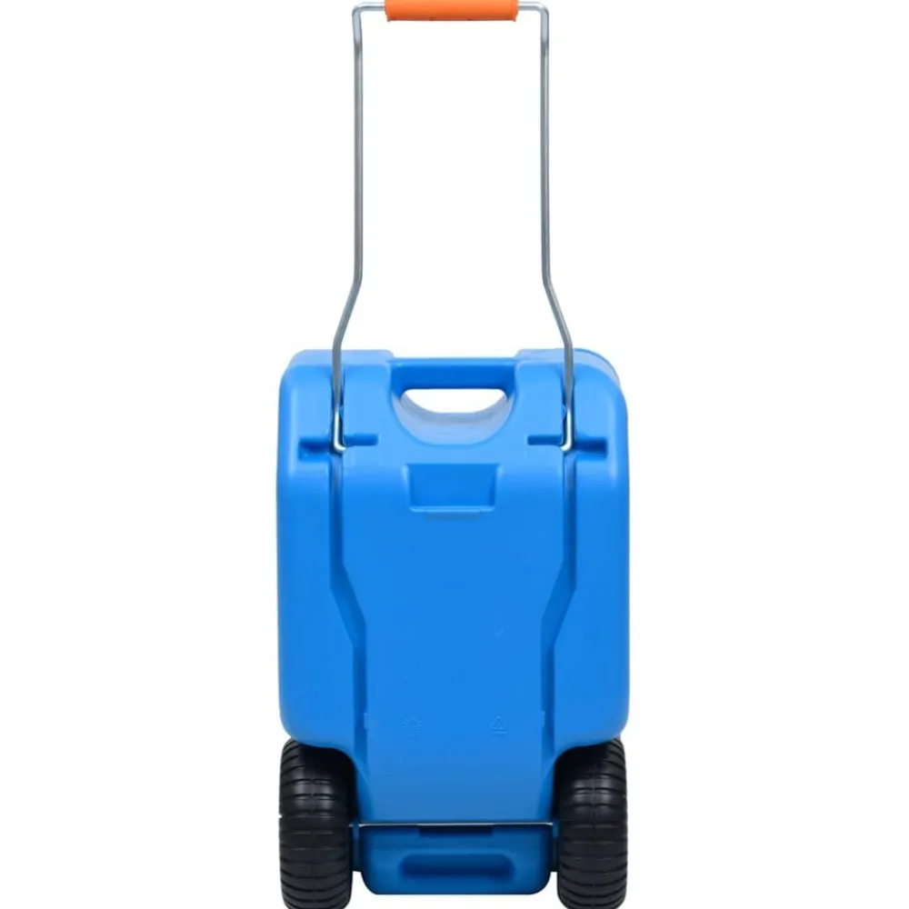 vidaXL Depósito de agua con ruedas para camping 25 L Azul Clearance