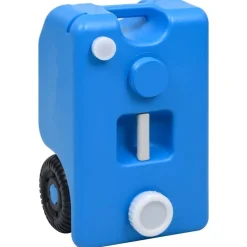vidaXL Depósito de agua con ruedas para camping 25 L Azul Clearance