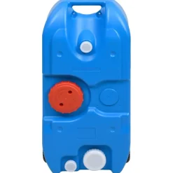 vidaXL Depósito de agua con ruedas para camping 40 L Azul Online