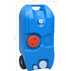 vidaXL Depósito de agua con ruedas para camping 40 L Azul Online