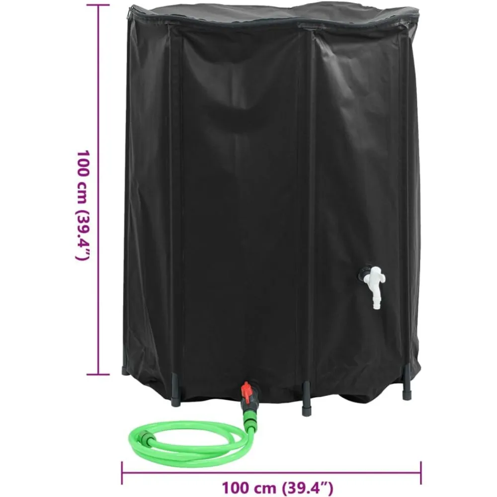 vidaXL Depósito de agua plegable con grifo PVC 750 l Negro Hot