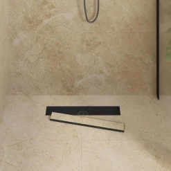 vidaXL Desagüe de ducha 2 en 1 con sifón de 360° 50 cm Negro